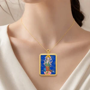 Blue Marici Thangka Pendant